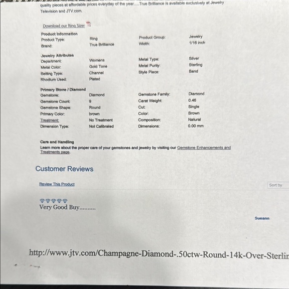 Champagne diamond 14k ring - Picture 11 of 11